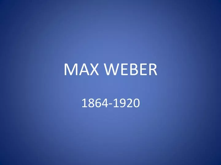 max weber