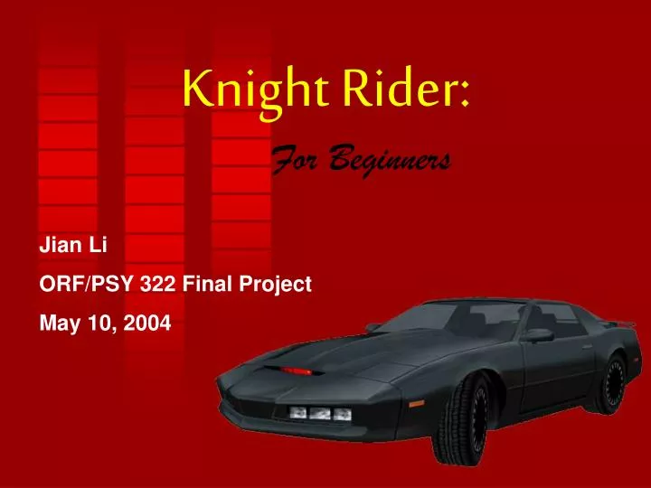 knight rider for beginners