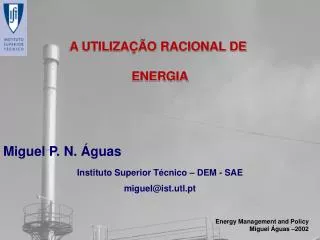 A UTILIZAÇÃO RACIONAL DE ENERGIA