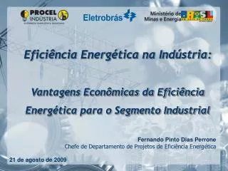 Fernando Pinto Dias Perrone Chefe de Departamento de Projetos de Eficiência Energética