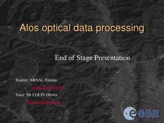 Alos optical data processing