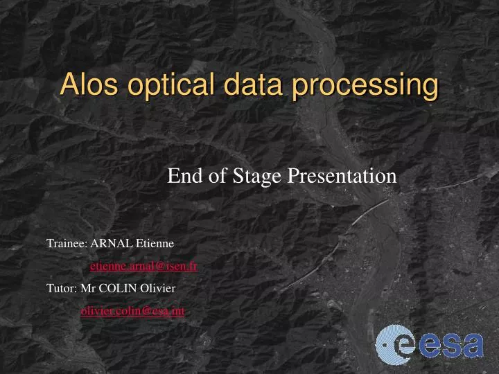 alos optical data processing