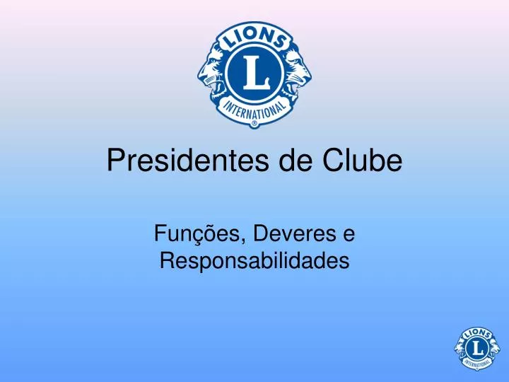 presidentes de clube