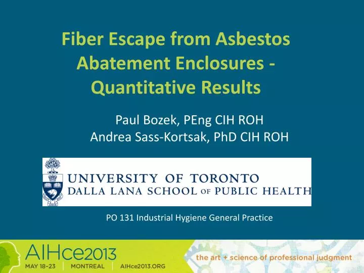 fiber escape from asbestos abatement enclosures quantitative results