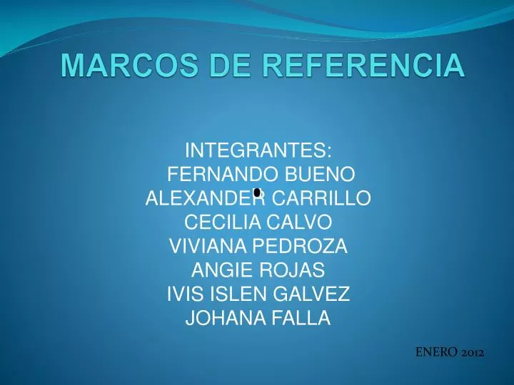 marcos de referencia