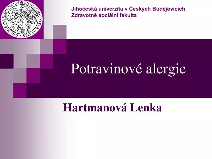 potravinov alergie