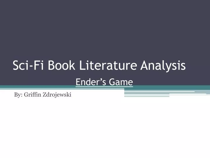 sci fi book literature analysis ender s game