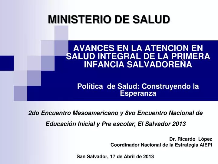 ministerio de salud