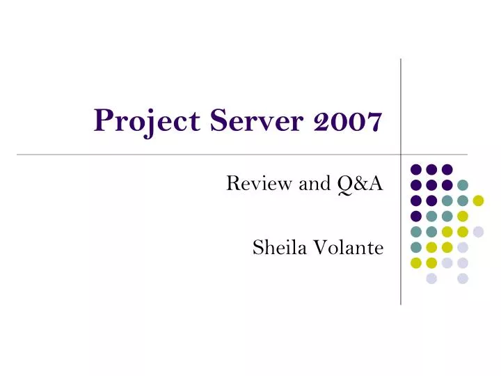 project server 2007