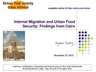 Internal Migration and Urban Food Security: Findings from Cairo
