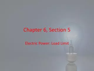 Chapter 6, Section 5