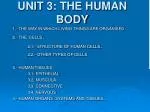 UNIT 3: THE HUMAN BODY - slide 1