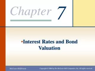 Interest Rates and Bond Valuation