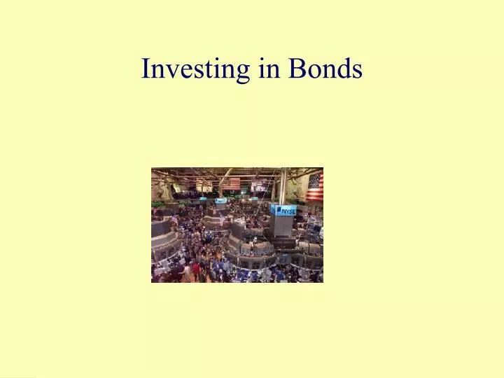 investing in bonds