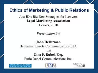 Ethics of Marketing &amp; Public Relations