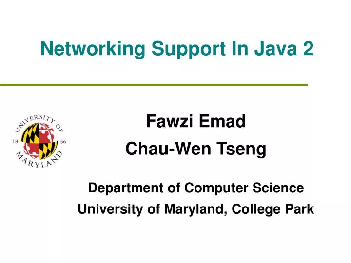 networking support in java 2