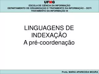 linguagens de indexa o a pr coordena o