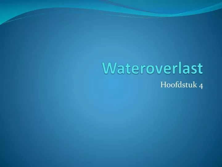 wateroverlast