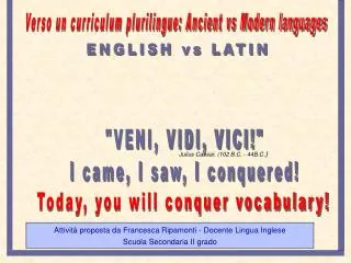 ENGLISH vs LATIN