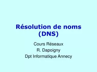 r solution de noms dns