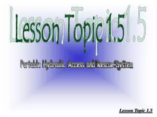 Lesson Topic 1.5