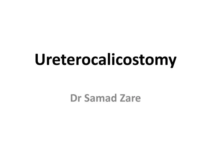 ureterocalicostomy