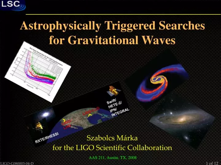 astrophysically triggered searches for gravitational waves