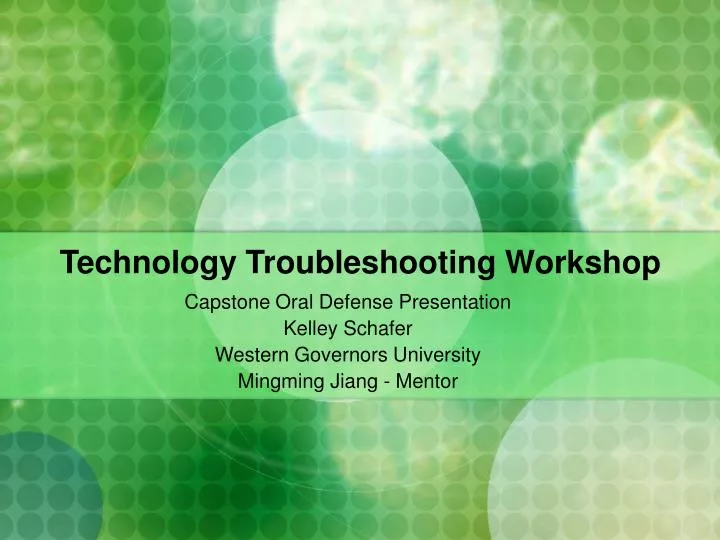technology troubleshooting workshop
