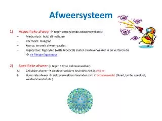afweersysteem
