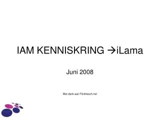 iam kenniskring ilama