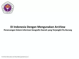 for further detail, please visit library.gunadarma.ac.id