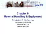 Chapter 9 Material Handling &amp; Equipment - slide 1