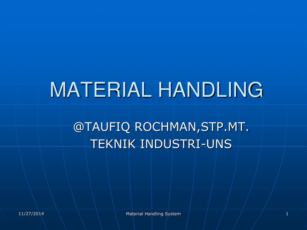 PPT - MATERIAL HANDLING PowerPoint Presentation, free download - ID:6963438