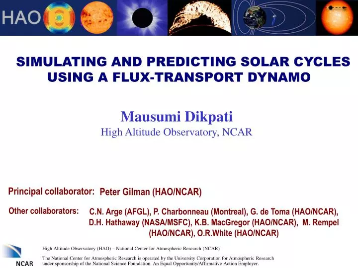 simulating and predicting solar cycles using a flux transport dynamo