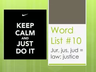 Word List #10