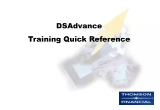 DSAdvance Training Quick Reference
