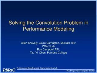 Solving the Convolution Problem in Performance Modeling