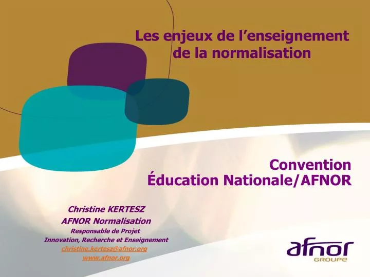 convention ducation nationale afnor