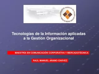 Tecnologías de la Información aplicadas a la Gestión Organizacional