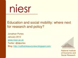 Education and social mobility: where next for research and policy?