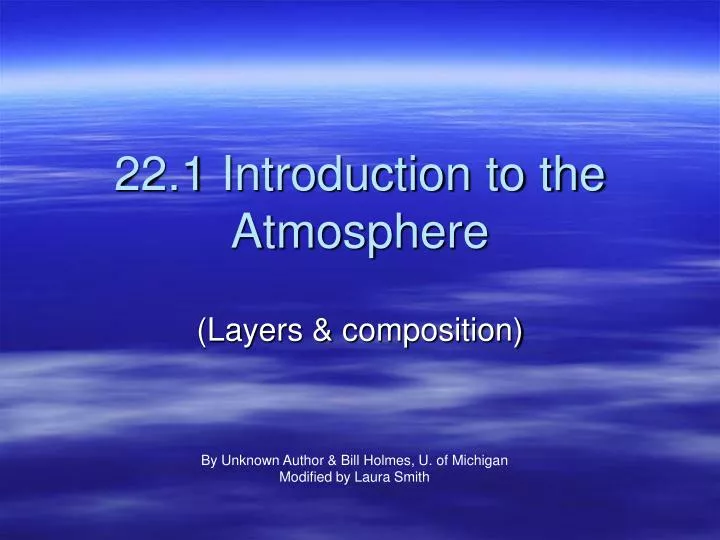 22 1 introduction to the atmosphere