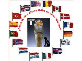 ¿Cómo se dice Alvaro Uribe en otros idiomas?