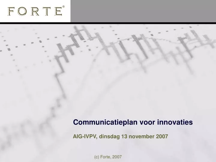 communicatieplan voor innovaties