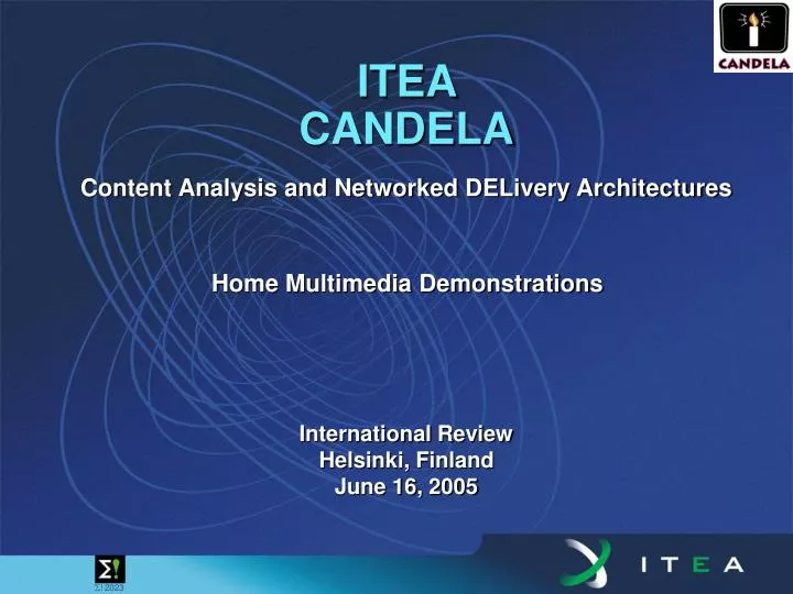 itea candela content analysis and networked delivery architectures