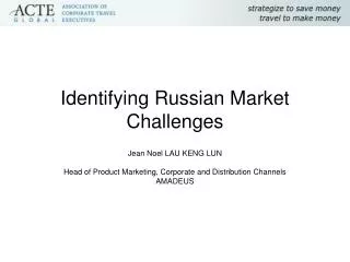 Identifying Russian Market Challenges