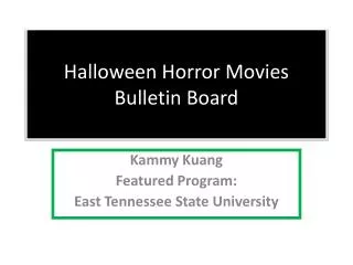 Halloween Horror Movies Bulletin Board