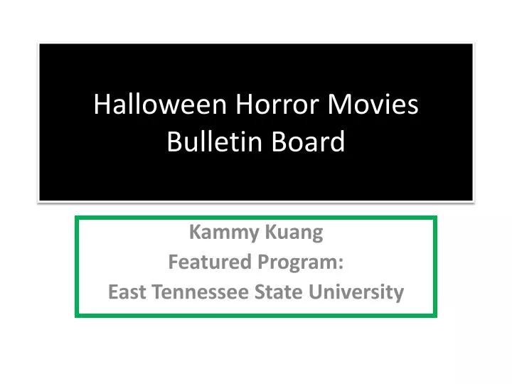 halloween horror movies bulletin board