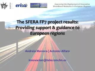 The SFERA FP7 project results: Providing support &amp; guidance to European regions