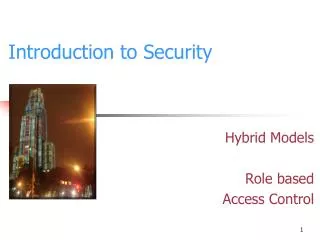Introduction to Security