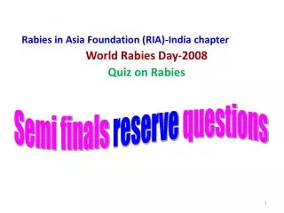 Semi finals reserve questions